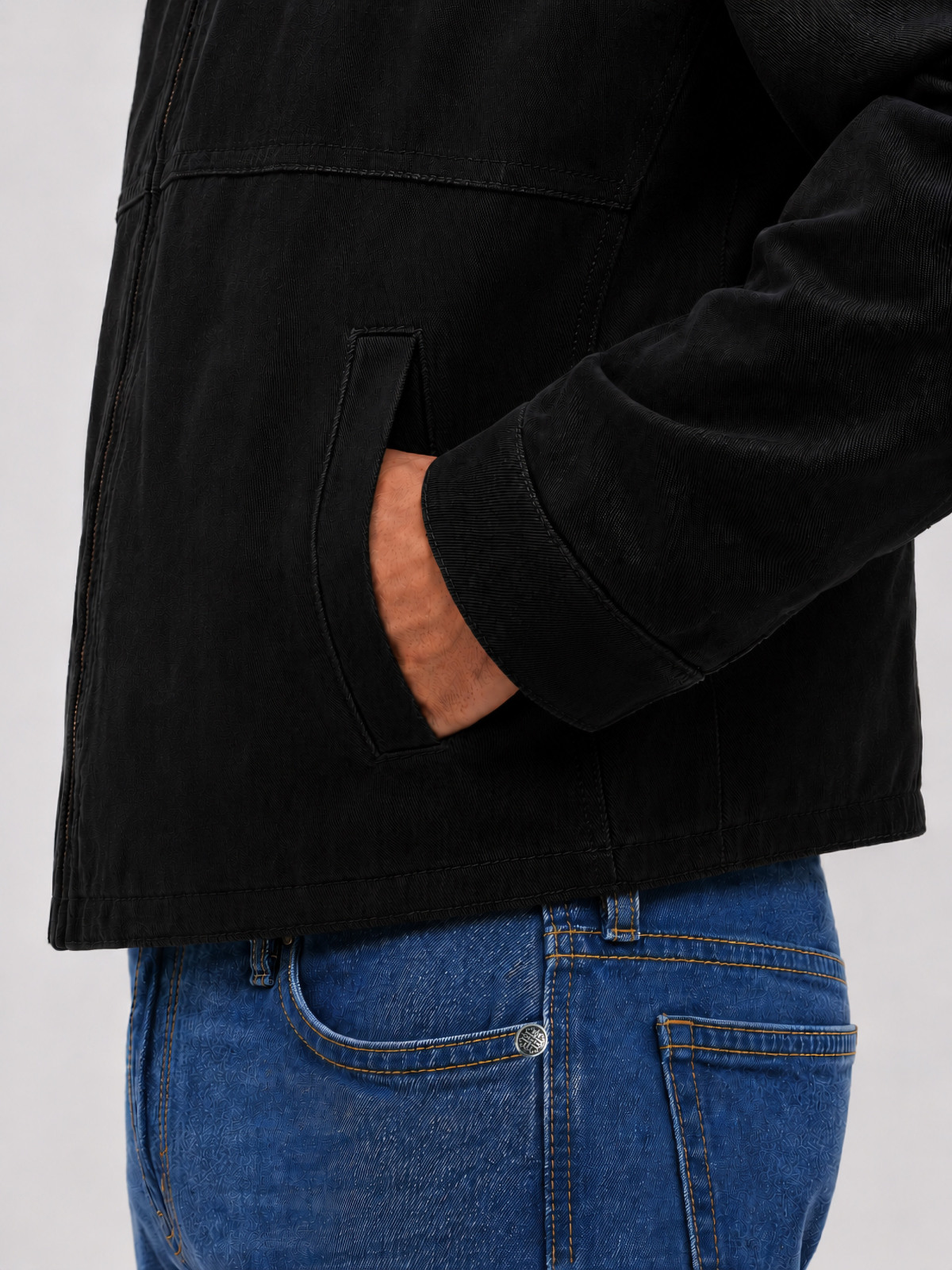 Куртка BRAVEHEART Brave worker jacket мужская чёрная твил вельветовый воротник широкая строчка